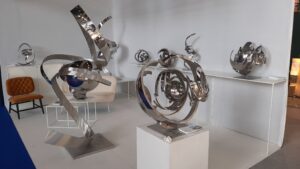 Guilaume Roche, stainless steel sculptures